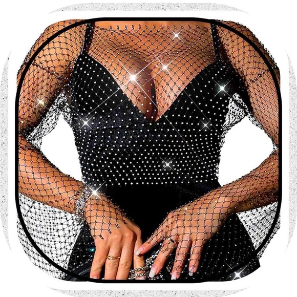 Tops - Black Mesh crop top